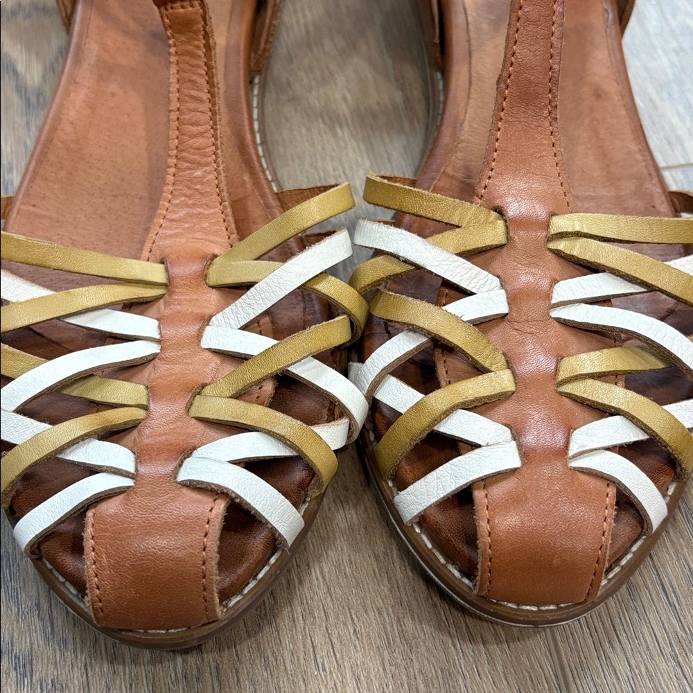 Pikolinos TALAVERA W3D-0665C1 Brandy size 40 Mustard Cognac Cream Strappy Buckle - Picture 6 of 7